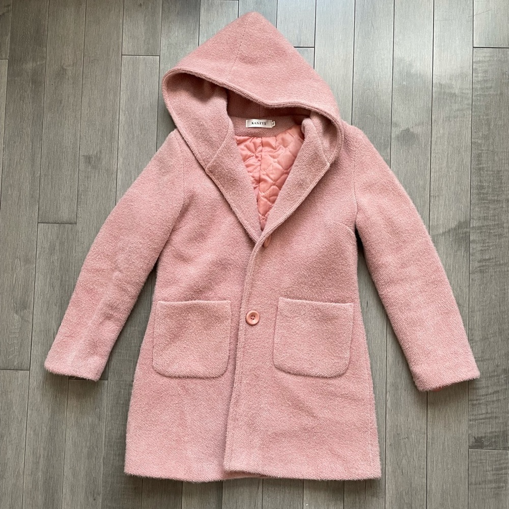 Vintage pink long coat XS/S